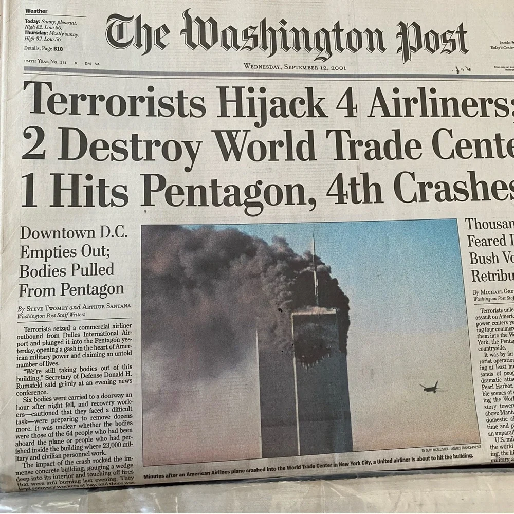 Original The Washington Post Newspapers Historic Moments In America Set of 4 - Picture 3 of 9